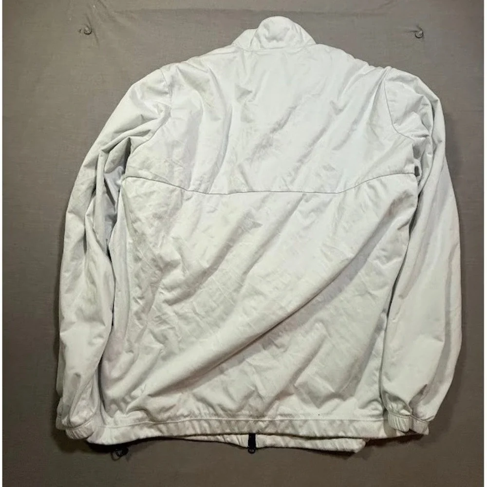 Nike StormFIT Mens XL‎ White Lightweight Full Zip Jacket Windbreaker Athletic